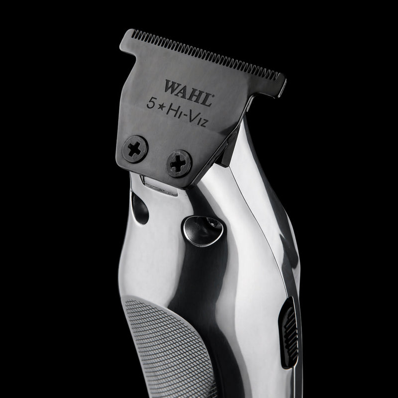 Wahl Hi Viz trimmer blade close up T blade zero gap detailing professional use