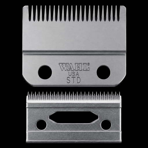 Wahl Stagger-Tooth Magic Clip Replacement Blade – two-blade set on black background