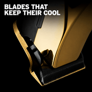 Wahl Gold T-Wide trimmer blade designed to stay cooler during extended barbering sessions