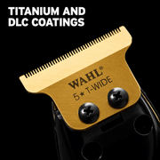 Wahl Gold T-Wide trimmer blade with titanium and DLC coatings for cooler cutting performance
