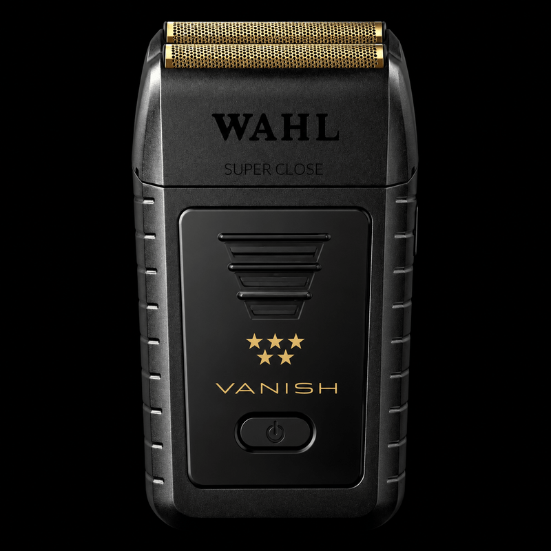 Wahl Vanish electric shaver on a black background